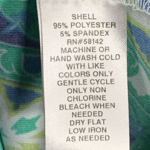 Maggy London Blue Green Geometric Print Sheath Dress Size 4 - Picture 11 of 11